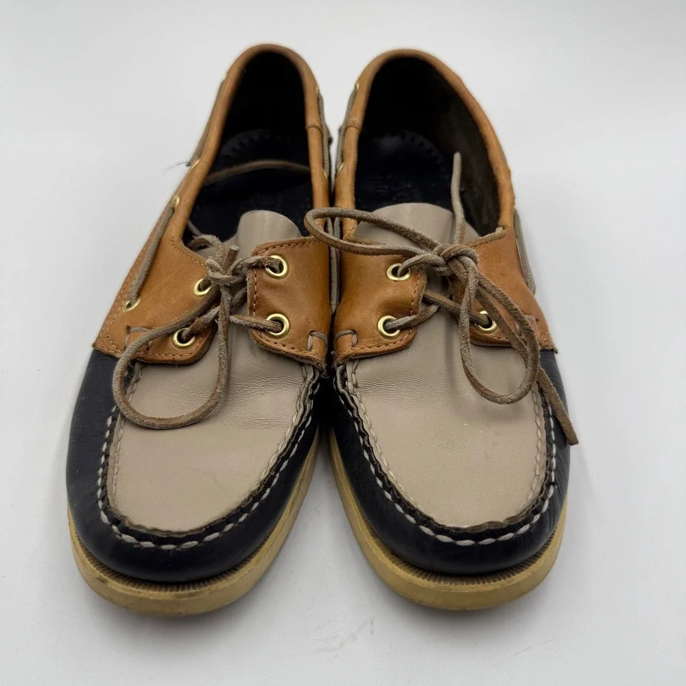 Sebago Docksides‎ Mens Leather Boat Shoes Classic Nautical Brown Black Sz 7.5W